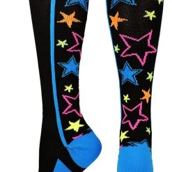 MadSportsStuff Crazy Socks With Stars Over The Calf Socks (multiple Colors)