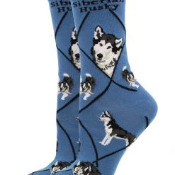 WHD Crazy Socks - Crew Siberian Husky Socks For Women Gift For Dog Lovers