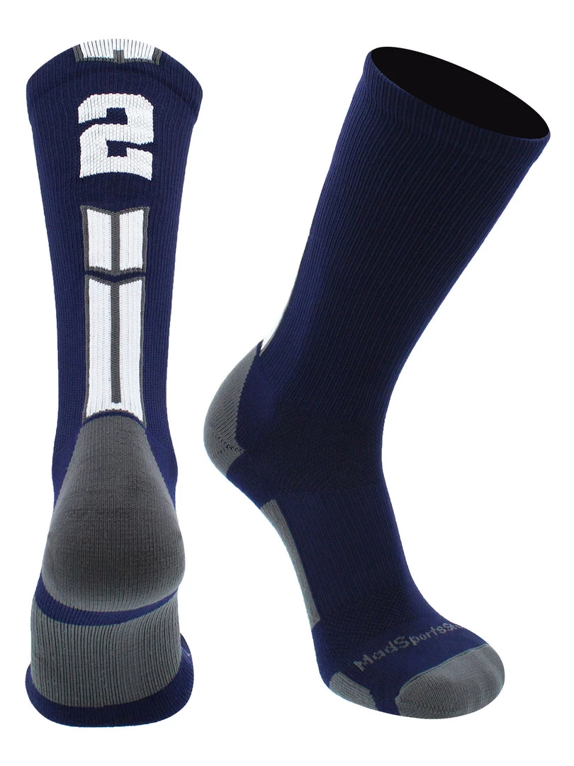 MadSportsStuff Volleyball Socks Navy Player ID Custom Number Crew Socks For Basketball Lacrosse Volleyball Boys And Girls 2 MadSportsStuff Volleyball Socks Navy Player ID Custom Number Crew Socks For Basketball Lacrosse Volleyball Boys And Girls