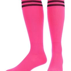 TCK Soccer Socks With Stripes- For Boys Or Girls- Men Or Women - Extra Cross-Stretch For Shin Guards