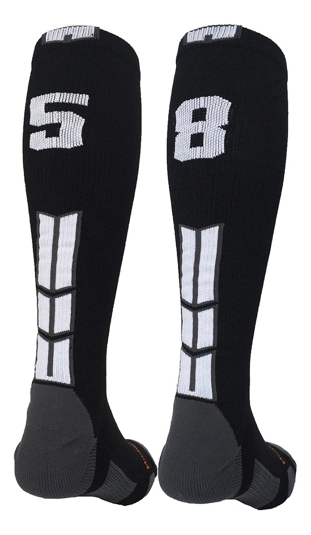 MadSportsStuff Softball Socks Black Player ID Custom Number Over The Calf Socks For Softball Baseball Football Boys And Girls 22 MadSportsStuff Softball Socks Black Player ID Custom Number Over The Calf Socks For Softball Baseball Football Boys And Girls