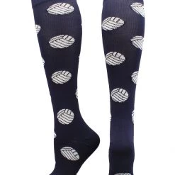 MadSportsStuff Volleyball Socks With Volleyball Print Over The Calf