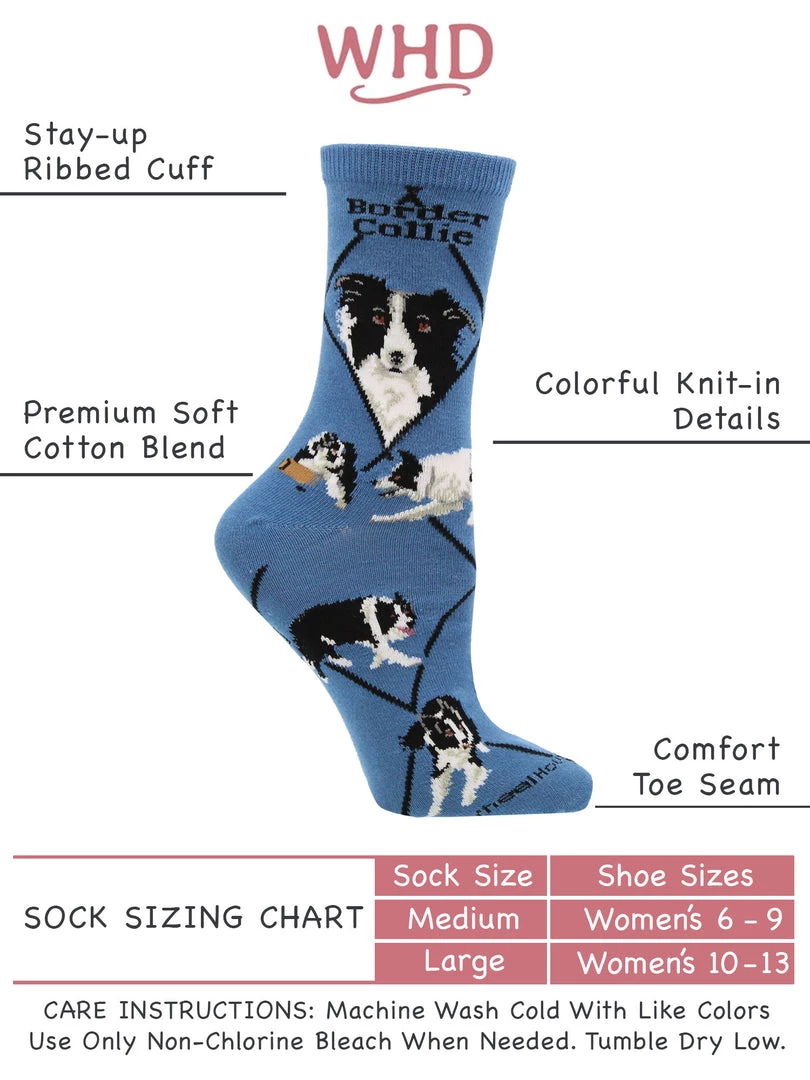 WHD Border Collie Socks For Women Gift For Dog Lovers 3 WHD Border Collie Socks For Women Gift For Dog Lovers
