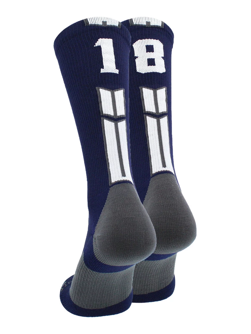 MadSportsStuff Volleyball Socks Navy Player ID Custom Number Crew Socks For Basketball Lacrosse Volleyball Boys And Girls 60 MadSportsStuff Volleyball Socks Navy Player ID Custom Number Crew Socks For Basketball Lacrosse Volleyball Boys And Girls