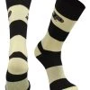 TCK All Schools Purdue Boilermakers Socks Game Day Striped Crew Socks