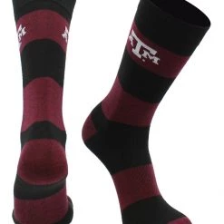 TCK Texas A&M Aggies Socks Game Day Striped Crew Socks