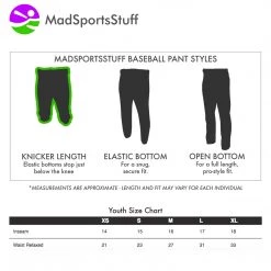 MadSportsStuff Youth Knickers Baseball Pants Boys Pro Line