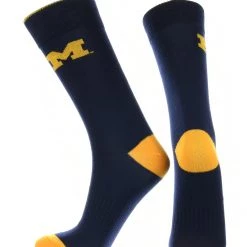 TCK Michigan Wolverines Dress Socks Dean's List Crew Length Socks All Schools