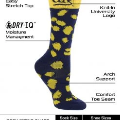 TCK All Schools Cal Bears Socks Womens Savage Crew Socks Cal Berkeley
