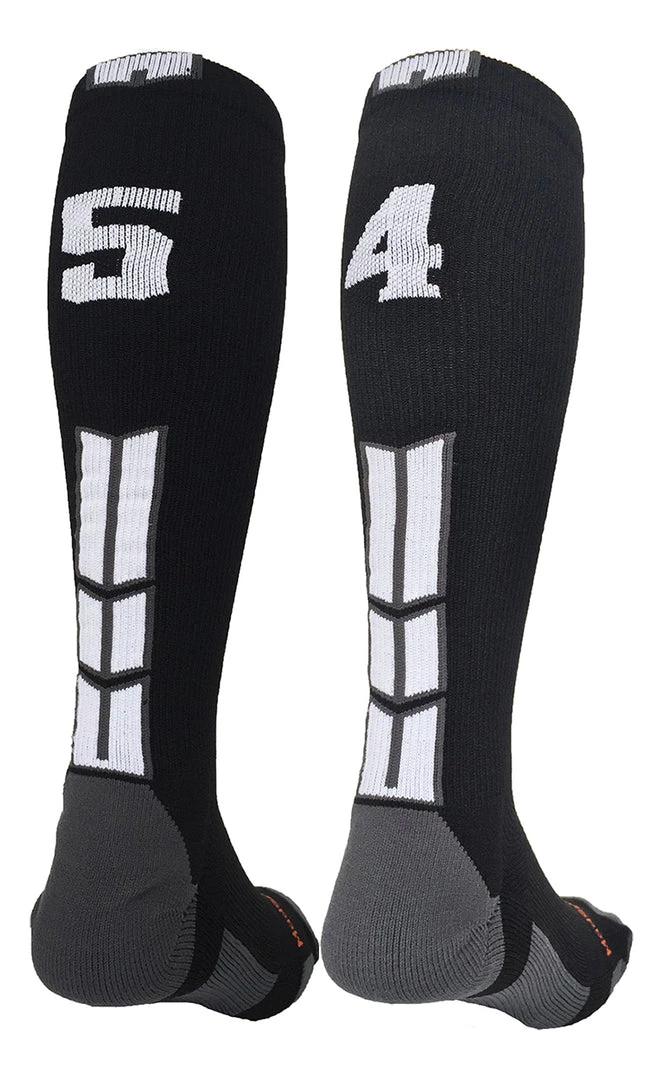 MadSportsStuff Softball Socks Black Player ID Custom Number Over The Calf Socks For Softball Baseball Football Boys And Girls 26 MadSportsStuff Softball Socks Black Player ID Custom Number Over The Calf Socks For Softball Baseball Football Boys And Girls