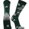 TCK Michigan State Spartans Socks Crew Length Sock Mayhem