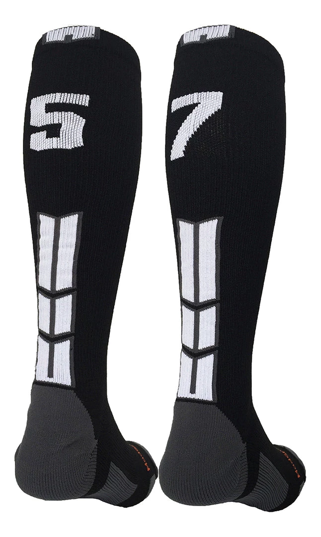 MadSportsStuff Softball Socks Black Player ID Custom Number Over The Calf Socks For Softball Baseball Football Boys And Girls 23 MadSportsStuff Softball Socks Black Player ID Custom Number Over The Calf Socks For Softball Baseball Football Boys And Girls