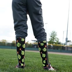 MadSportsStuff Softball Socks With Bombs - Bombers - For Girls Or Women - Athletic Over The Calf Socks