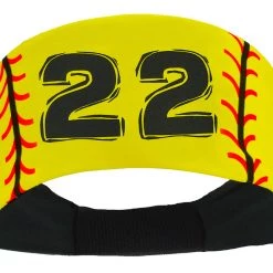 MadSportsStuff Softball Headband For Girls With Jersey Number (numbers 00-39) Headbands
