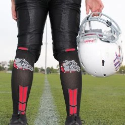 MadSportsStuff Bulldog Logo Over The Calf Socks
