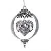 MadSportsStuff Cheerleading Christmas Ornament With Crystal Cheer Heart Charm For Cheerleader