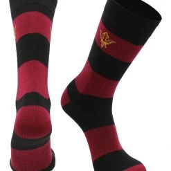 TCK ASU Sun Devils Socks Game Day Striped Crew Socks All Schools 3 TCK ASU Sun Devils Socks Game Day Striped Crew Socks All Schools
