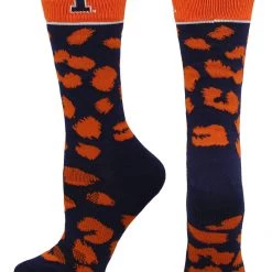 TCK All Schools Illinois Fighting Illini Socks Womens Savage Crew Socks 9 TCK All Schools Illinois Fighting Illini Socks Womens Savage Crew Socks