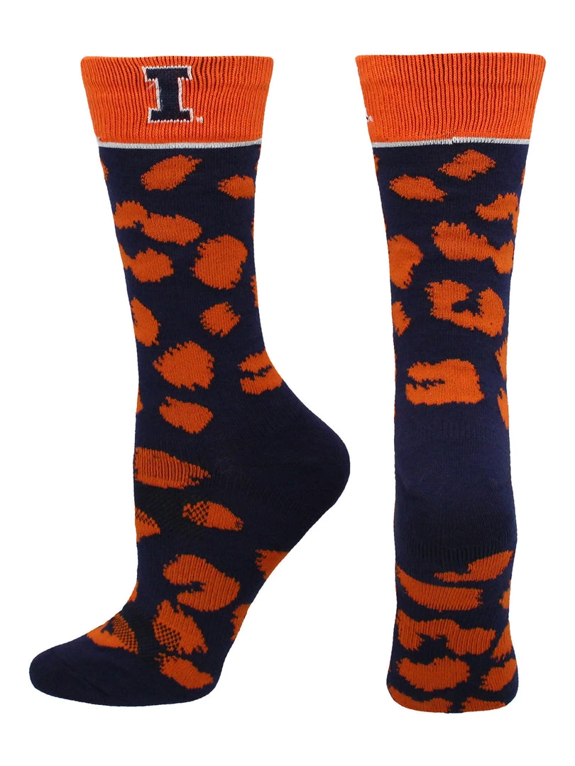 TCK All Schools Illinois Fighting Illini Socks Womens Savage Crew Socks 5 TCK All Schools Illinois Fighting Illini Socks Womens Savage Crew Socks