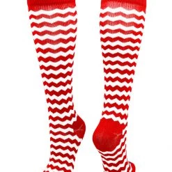 TCK Softball Socks Krazisox Chevron Striped Over The Calf Socks