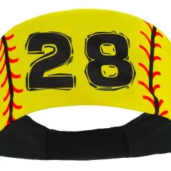 MadSportsStuff Softball Headband For Girls With Jersey Number (numbers 00-39) Headbands