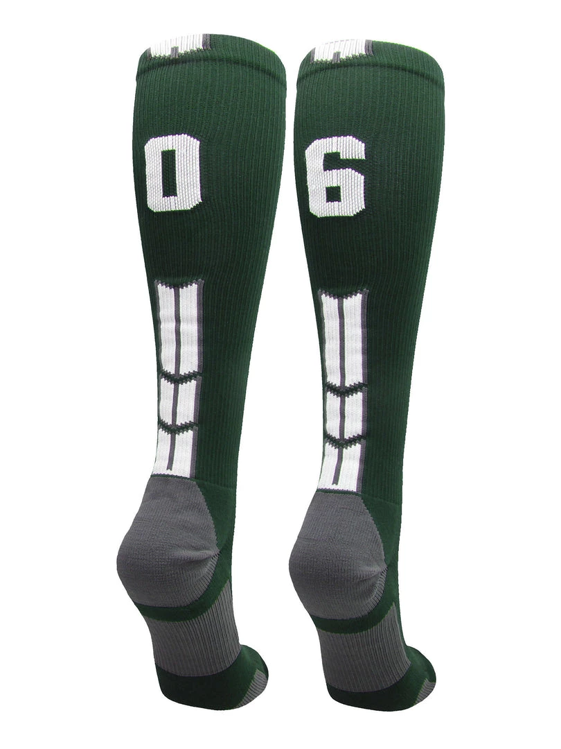 MadSportsStuff Dark Green Player ID Custom Number Over The Calf Socks For Softball Baseball Football Boys And Girls Softball Socks 73 MadSportsStuff Dark Green Player ID Custom Number Over The Calf Socks For Softball Baseball Football Boys And Girls Softball Socks