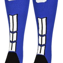 MadSportsStuff Baseball Socks Royal Player ID Custom Number Over The Calf Socks For Softball Baseball Football Boys And Girls