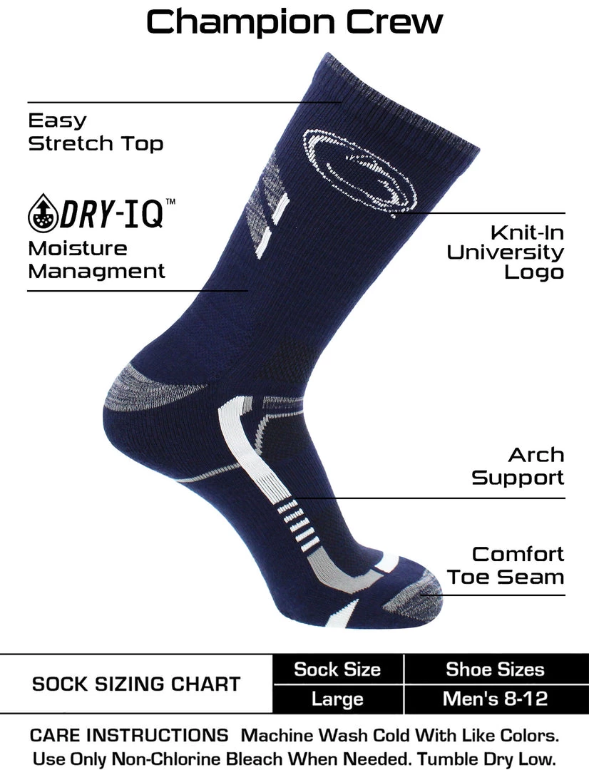 TCK All Schools Penn State Nittany Lions Socks Pennsylvania State University Nittany Lions Champion Crew Socks 3 TCK All Schools Penn State Nittany Lions Socks Pennsylvania State University Nittany Lions Champion Crew Socks