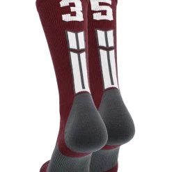 MadSportsStuff Maroon Player ID Custom Number Crew Socks For Basketball Lacrosse Volleyball Boys And Girls Volleyball Socks 198 MadSportsStuff Maroon Player ID Custom Number Crew Socks For Basketball Lacrosse Volleyball Boys And Girls Volleyball Socks