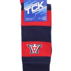TCK All Schools Arizona Wildcats Socks Game Day Striped Crew Socks