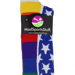 MadSportsStuff Kickball Socks Rainbow Pride Over The Calf Socks