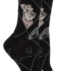 WHD Crazy Socks - Crew Schnauzer Socks For Women Gift For Dog Lovers