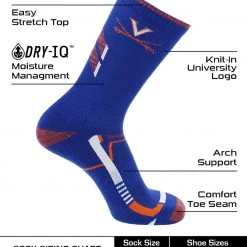 TCK All Schools Virginia Cavaliers Socks University Of Virginia Cavaliers Champion Crew Socks