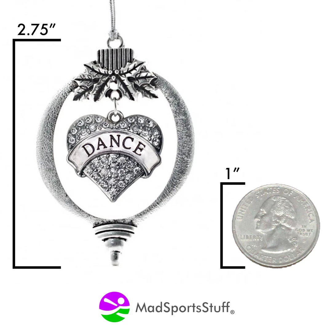 MadSportsStuff Christmas Ornament For Dancer With Crystal Dance Heart Charm Ornaments 2 MadSportsStuff Christmas Ornament For Dancer With Crystal Dance Heart Charm Ornaments
