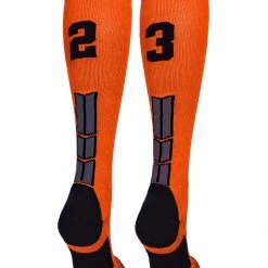 MadSportsStuff Softball Socks Orange And Black Player ID Custom Number Over The Calf Socks For Softball Baseball Football Boys And Girls 185 MadSportsStuff Softball Socks Orange And Black Player ID Custom Number Over The Calf Socks For Softball Baseball Football Boys And Girls