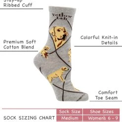 WHD Yellow Lab Socks For Women Gift For Dog Lovers Crazy Socks - Crew 7 WHD Yellow Lab Socks For Women Gift For Dog Lovers Crazy Socks - Crew