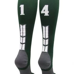 MadSportsStuff Dark Green Player ID Custom Number Over The Calf Socks For Softball Baseball Football Boys And Girls Softball Socks 170 MadSportsStuff Dark Green Player ID Custom Number Over The Calf Socks For Softball Baseball Football Boys And Girls Softball Socks
