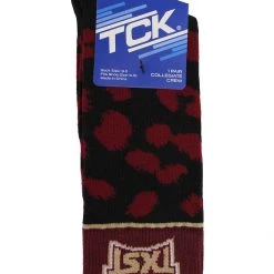 TCK All Schools Texas State Bobcats Socks Womens Savage Crew Socks 8 TCK All Schools Texas State Bobcats Socks Womens Savage Crew Socks