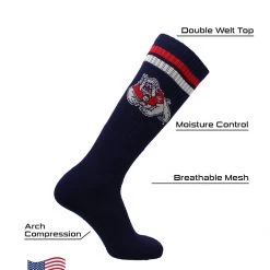 TCK Fresno State Bulldogs Socks Throwback Tube