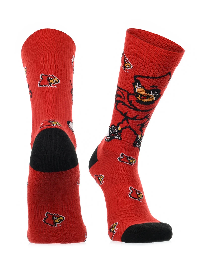 TCK All Schools Louisville Cardinals Socks Crew Length Sock Mayhem 4 TCK All Schools Louisville Cardinals Socks Crew Length Sock Mayhem