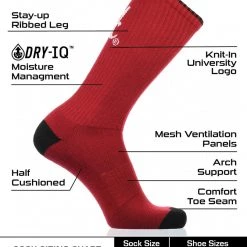 TCK All Schools Alabama Crimson Tide Socks Campus Legend Crew Length