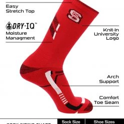 TCK NC State Wolfpack Socks North Carolina State University Wolfpack Champion Crew Socks All Schools