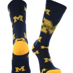 TCK Michigan Wolverines Socks Crew Length Sock Mayhem