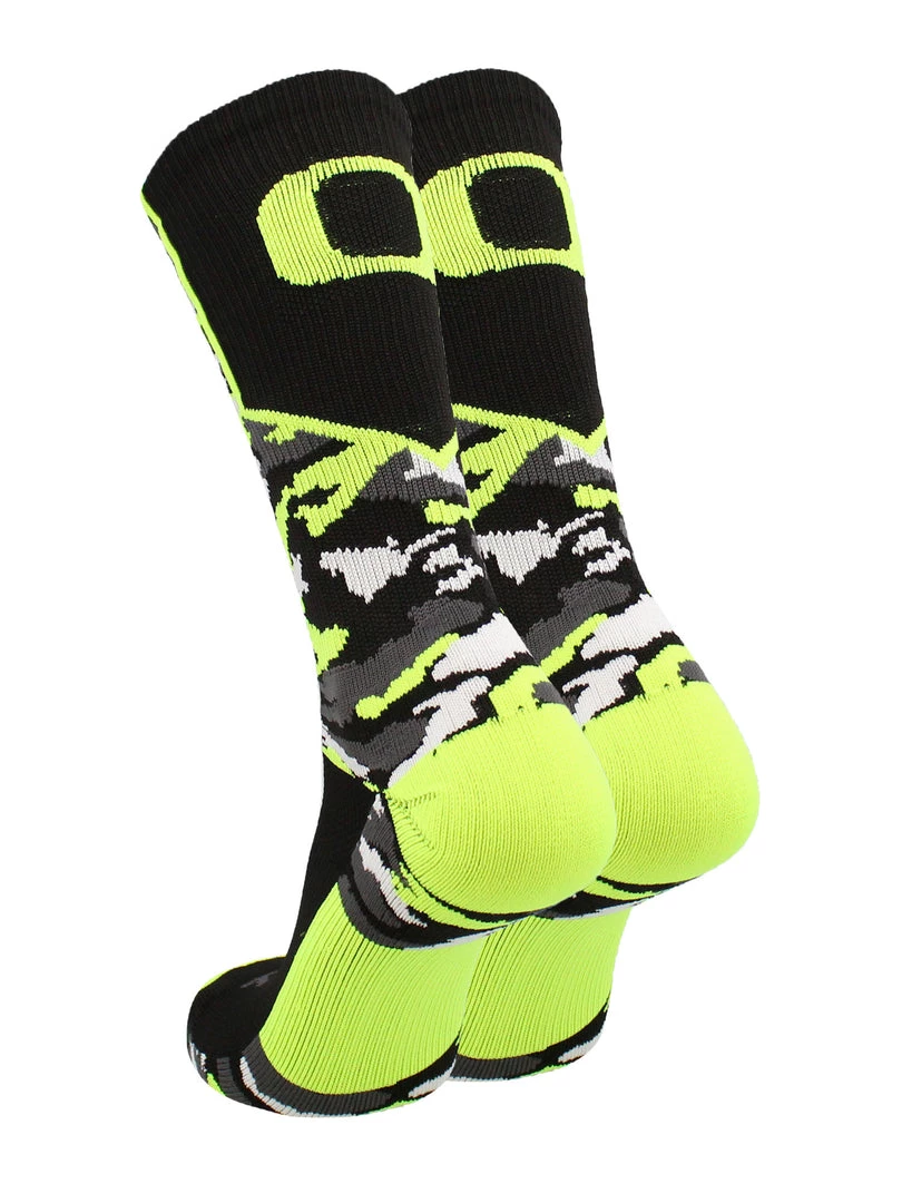TCK All Schools Oregon Ducks Socks Woodland Camo Crew 2 TCK All Schools Oregon Ducks Socks Woodland Camo Crew