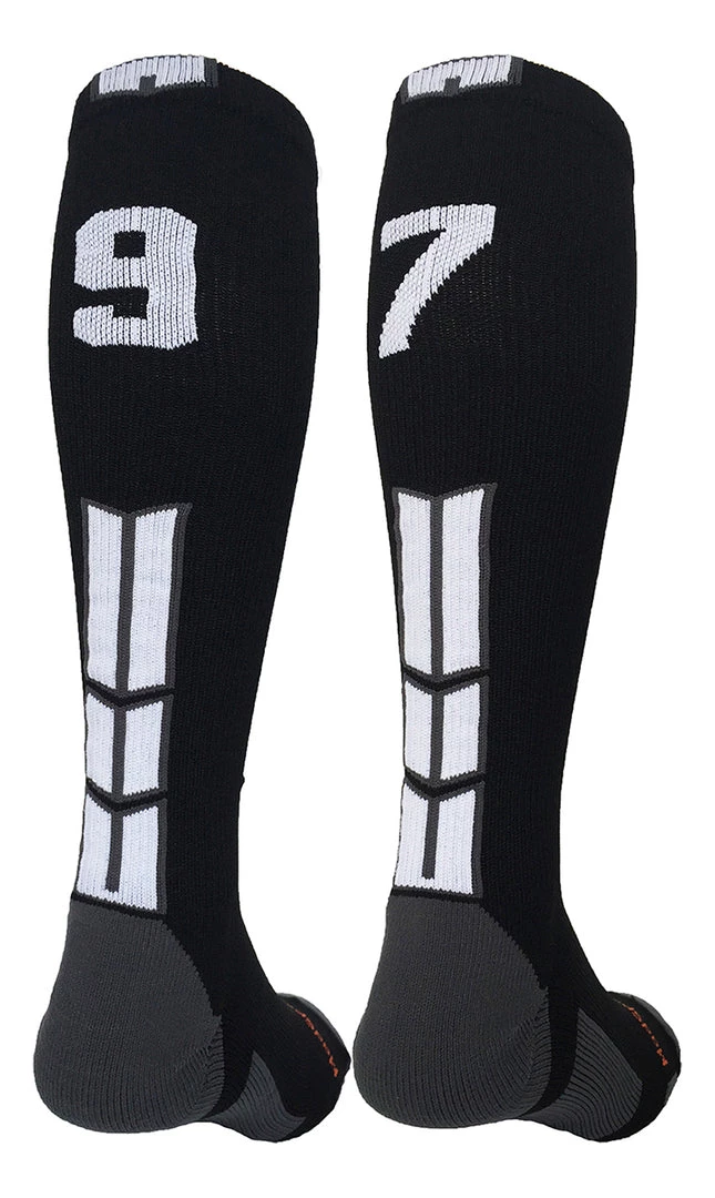 MadSportsStuff Softball Socks Black Player ID Custom Number Over The Calf Socks For Softball Baseball Football Boys And Girls 33 MadSportsStuff Softball Socks Black Player ID Custom Number Over The Calf Socks For Softball Baseball Football Boys And Girls