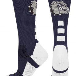 MadSportsStuff Bulldogs Logo Athletic Crew Socks (multiple Colors) Baseball Socks