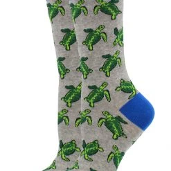 WHD Sea Turtle Socks For Women Gift For Sea Turtle Lovers Crazy Socks - Crew