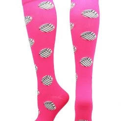 MadSportsStuff Volleyball Socks With Volleyball Print Over The Calf