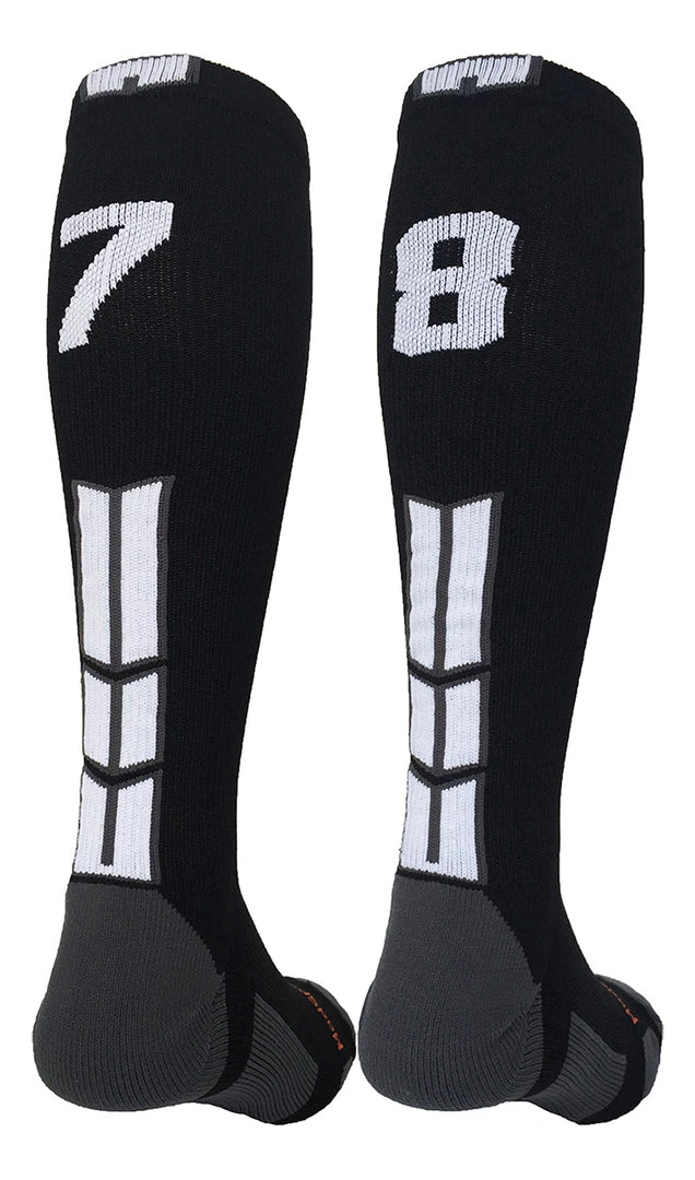 MadSportsStuff Softball Socks Black Player ID Custom Number Over The Calf Socks For Softball Baseball Football Boys And Girls 52 MadSportsStuff Softball Socks Black Player ID Custom Number Over The Calf Socks For Softball Baseball Football Boys And Girls