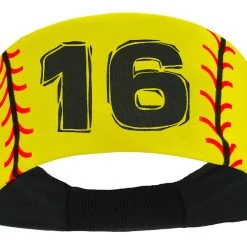 MadSportsStuff Softball Headband For Girls With Jersey Number (numbers 00-39) Headbands